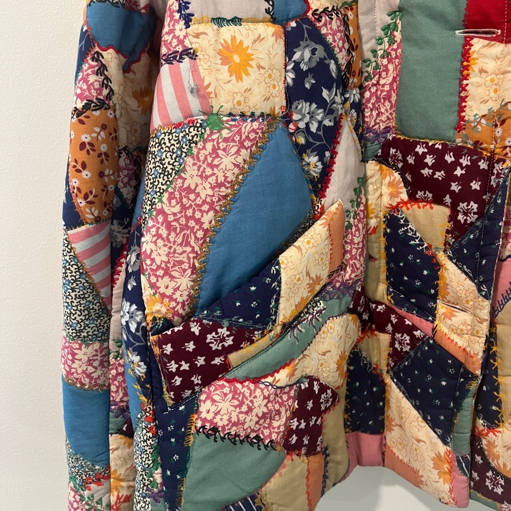 Sezane Multicolor Patchwork Jacket - image 3